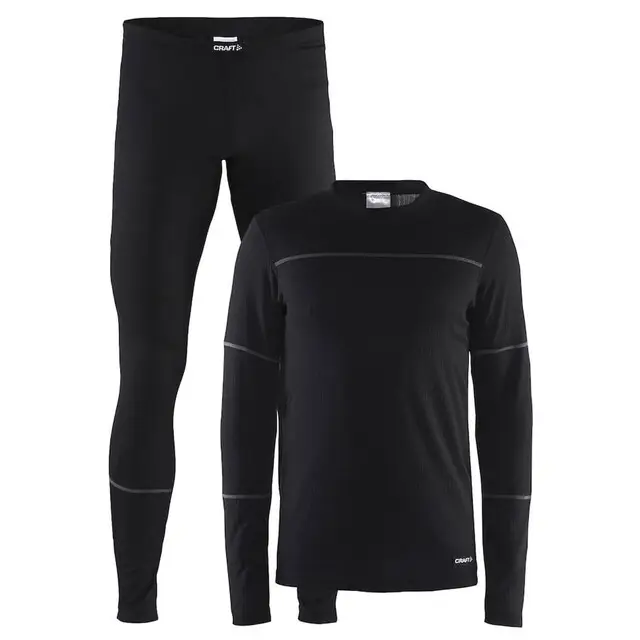 Beperkte Voorraad Craft Heren Thermokledingset Baselayer Zwart Maat XS
