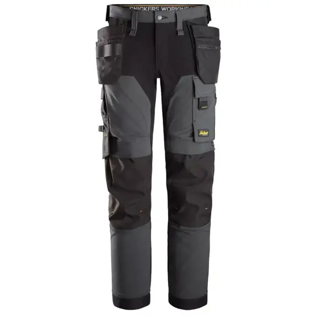 Snickers Stretch Broek 6275 Staal Grijs - Zwart (5804) Maat 56 Professioneel