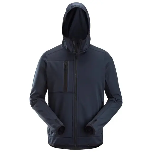 Gereduceerde Prijs Snickers Allroundworkfleece Hoodie 8058 Donker Blauw (9500) Maat S