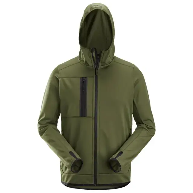 Koop Vandaag Snickers Allroundworkfleece Hoodie 8058 Khaki Groen (3100) Maat XS