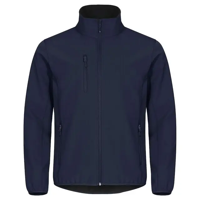 Clique Klassiek Softshell Jacket Heren Donkerblauw - Maat 5XL Wereldwijde Verzending