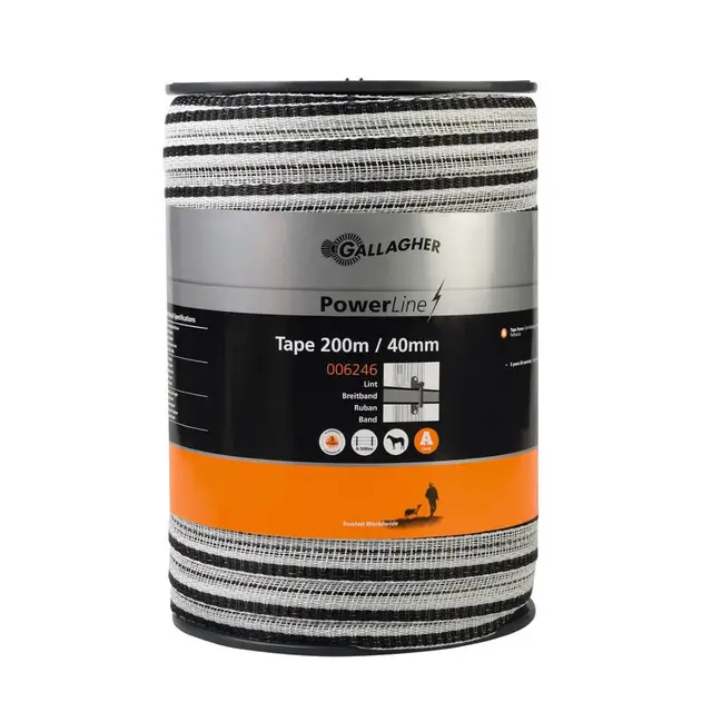 Gallagher Schriklint PowerLine (20 MM / Wit) - 200 Meter Modern