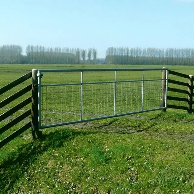 Gegalvaniseerd Landhek (Met Gaas) - 100 x 110 Cm Gereduceerde Prijs
