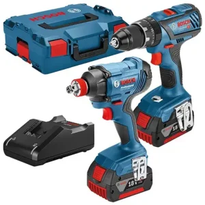 Bosch Combiset Accuschroefboormachine GSR 18V-55 + Slagschroevendraaier GDR 18V-200 Lage Prijs