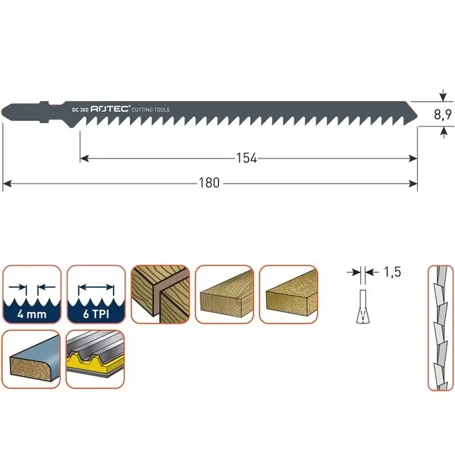 Rotec Decoupeer Zaagblad Dc350 / T744d 5 Stuks Koop Online