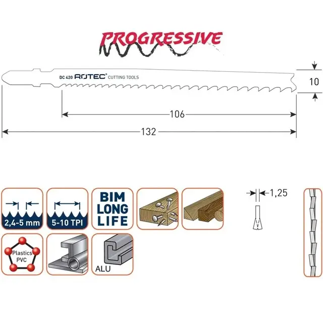 Rotec Decoupeerzaagblad DC420 | T345X Meest Verkocht