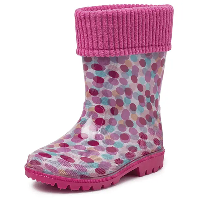 Gevavi Gevoerde Kinderlaars Puck Pvc Roze - Maat 34 Gratis Retour