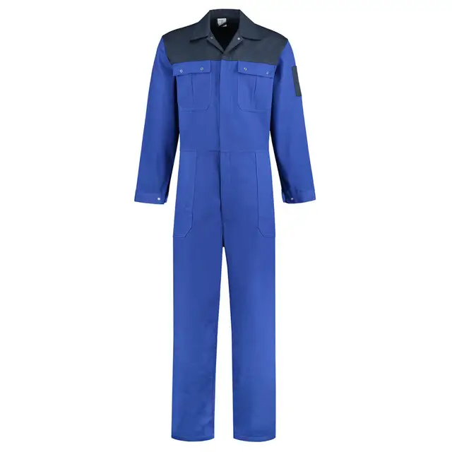Groothandel De Boer Overall 2-Kleurig Korenblauw-Marine Maat 60