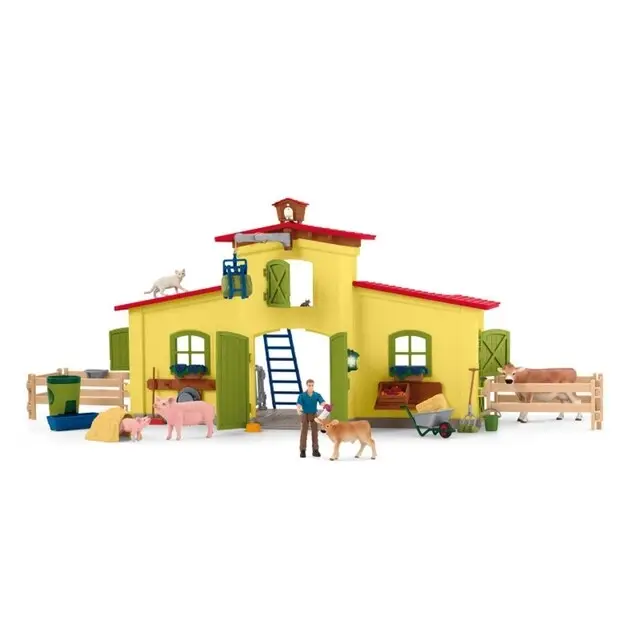 In De Mode schleich FARM WORLD Grote stal, geel - 42605