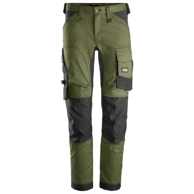 Snickers Werkbroek 6341 Khaki Groen - Zwart (3104) Maat 058 Hoge Kwaliteit
