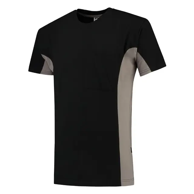 Bulkbestelling Tricorp T-Shirt Bicolor Borstzak Blackgrey 102002 XL