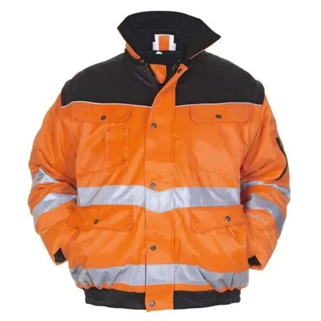 Hydrowear Hi-Vis All Season Jack Halifax Oranje/Marine Maat S Geld-Terug-Garantie