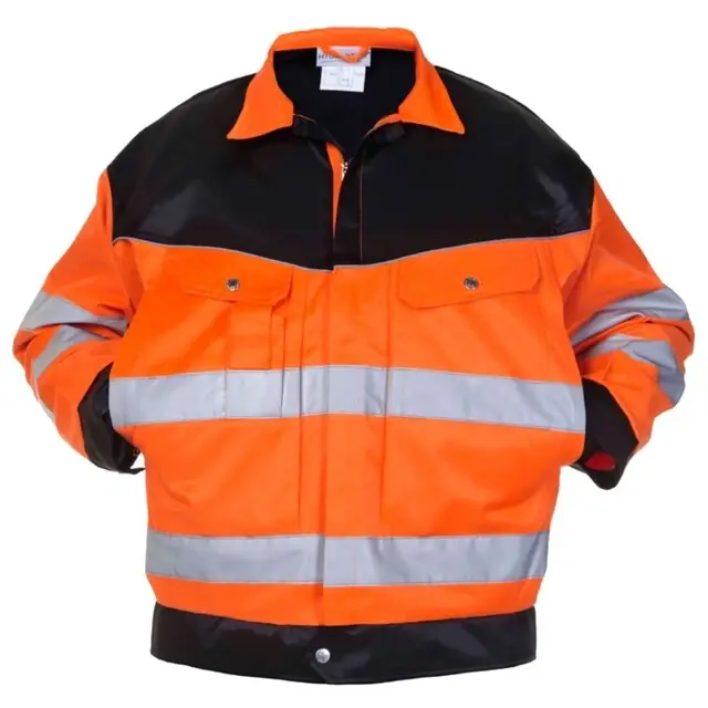 Populair Hydrowear Hi-Vis Jack Hull Oranje/Marine Maat 54
