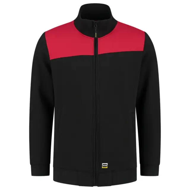 Weekendaanbieding Tricorp Sweatvest Bicolor Naden Blackred 302014 XS