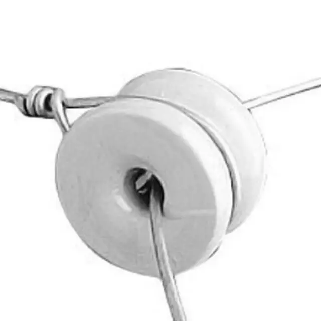 Gallagher Rol-Hoekisolator Porselein Rond - 60 Stuks Voordeelprijs