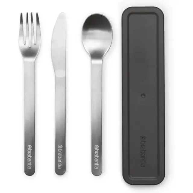 Brabantia Make & Take Bestekset - To Go - 3-delig - Dark Grey Veilige Betaling