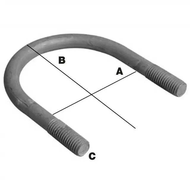 Aanbieding Draadbeugel Met Moer M10 (El. Verzinkt) - 1 1/2 Duims x 75 MM