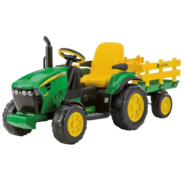 Peg Pérego John Deere Ground Force met Aanhanger 12-Volt Nieuw