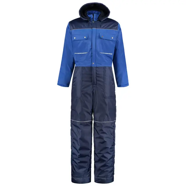 Koop Vandaag De Boer Polyester/Katoen Winteroverall Korenblauw/Marine Maat 44