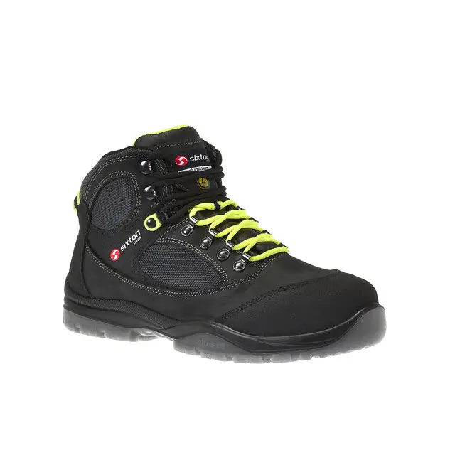 Exclusief Sixton Peak Werkschoenen Sound S3 ESD Zwart/Lime Maat 39