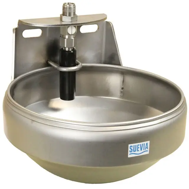 Hoge Kwaliteit Suevia Staldrinkbak - RVS Inox - Staafventiel - 1/2" RVS Inox - Model 1129