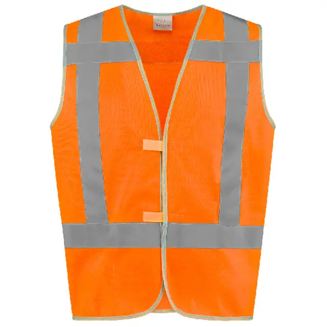 Authentiek De Boer Hi-Vis RWS Veiligheidsvest Oranje Maat 4XL-5XL