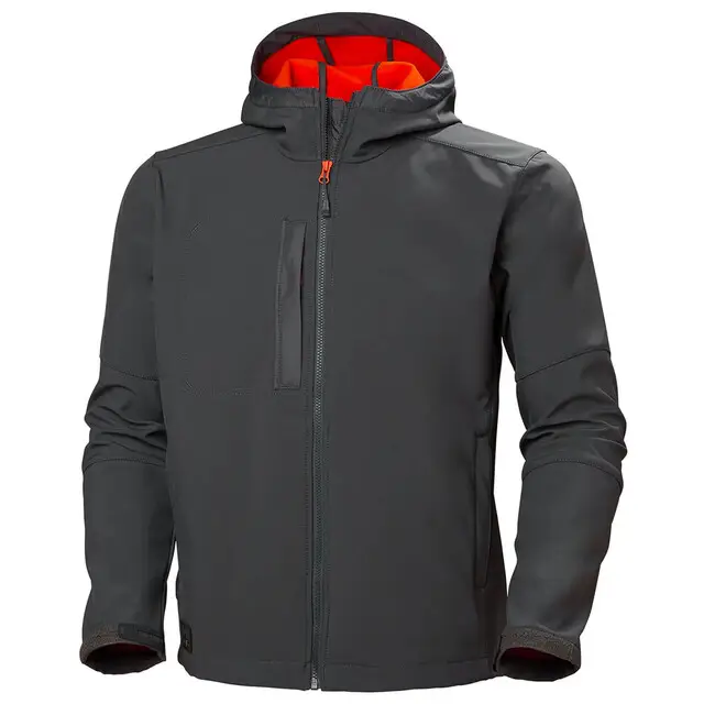 Rechtstreeks Van De Fabrikant Helly Hansen Softshell Jas Kensington Evo Capuchon Grijs - Maat XXL