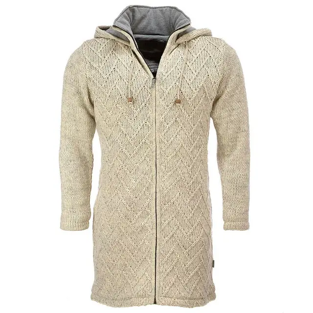 Pure Wool Vest WJK-1709 Ecru Maat M Aanbieding