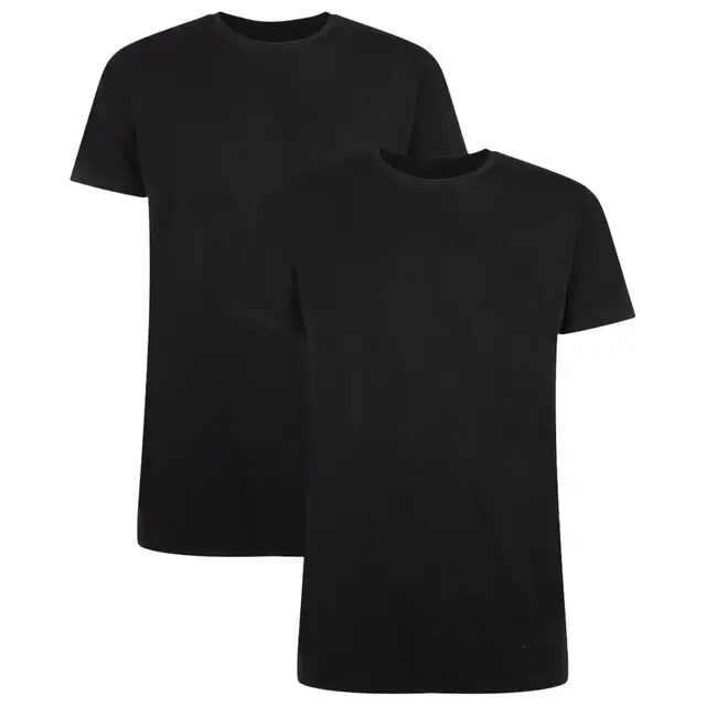 Tijdelijk Beschikbaar Bamboo Basics T-Shirt Ruben 2-Pack Zwart Maat XXL