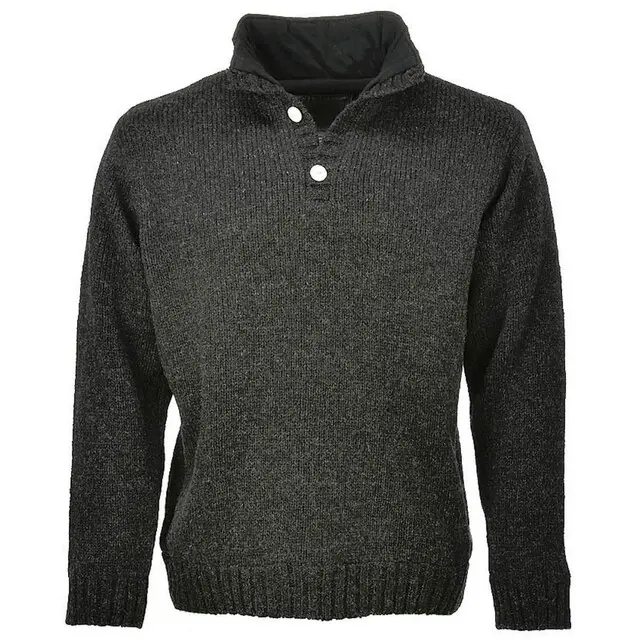 Pure Wool Trui MNL-1701 Antraciet Maat L Op = Op