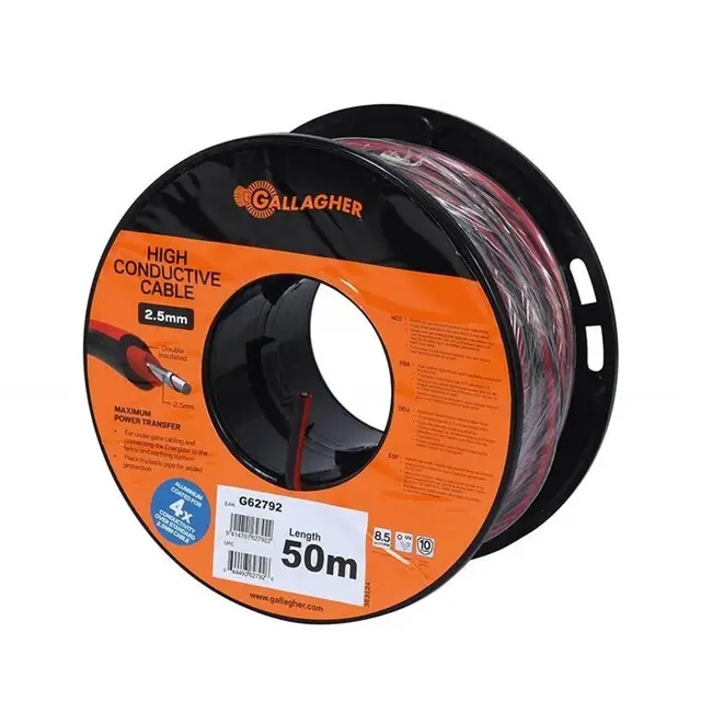 Grondkabel XL (Aanvoerkabel) Gallagher 2,5 MM - 50 Meter Dagaanbieding