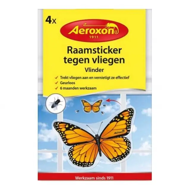 Aeroxon Raamsticker Tegen Vliegen - 4 Stuks Trendy