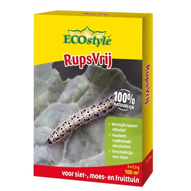Hoge Kwaliteit ECOstyle RupsVrij Delfin Bestrijdingsmiddel 3x 2,5 gr