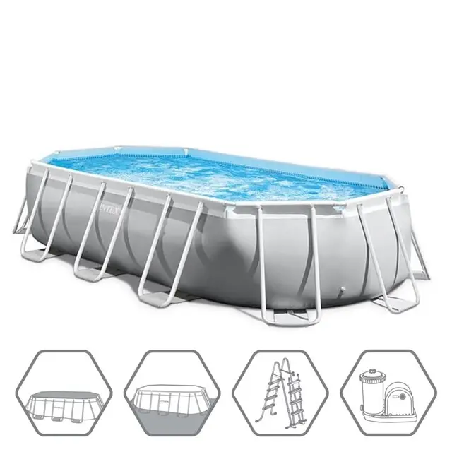 Voordeelprijs Intex Opzetzwembad Prism Oval Frame Ovaal - 503 x 274 x 122 cm
