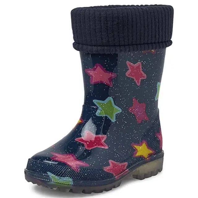 Gecertificeerd Gevavi Gevoerde Kinderlaars Ruby Pvc Blauw - Maat 34