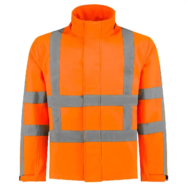 Voordeelprijs De Boer Hi-Vis Softshelljas Oranje Maat XL