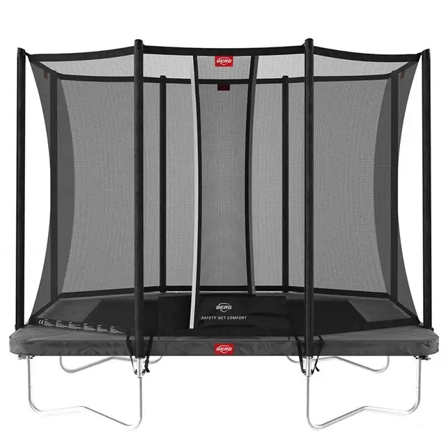 BERG Trampoline Ultim Favorit Regular Grijs - 280 x 190 cm Safety Net Comfort Professioneel
