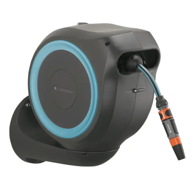 Hoge Kwaliteit GARDENA Wandslangenbox RollUp S incl. 15 m Slang - Blauw