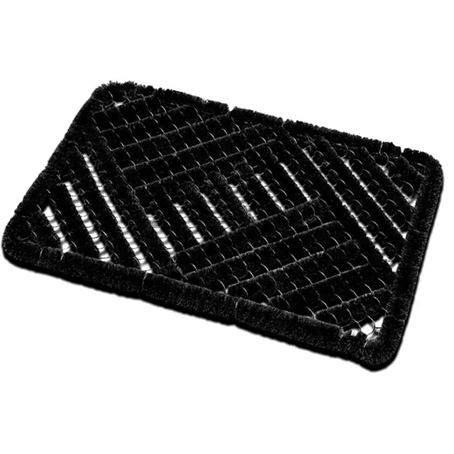 Borstelmat Rechthoek 40 x 60 cm - Zwart Wereldwijde Verzending