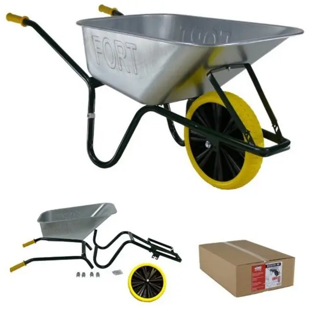 Laatste Versie Altrad Fort Kruiwagen Bouwpakket Boxer Anti-lek Band - 90 Liter