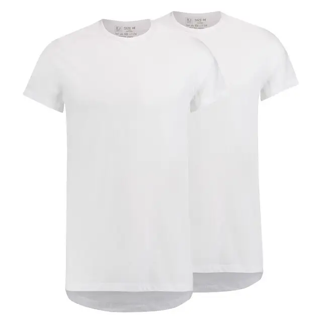 RJ Everyday Rotterdam 2-Pack Heren Ronde Hals T-Shirt Wit - Maat S Express Levering
