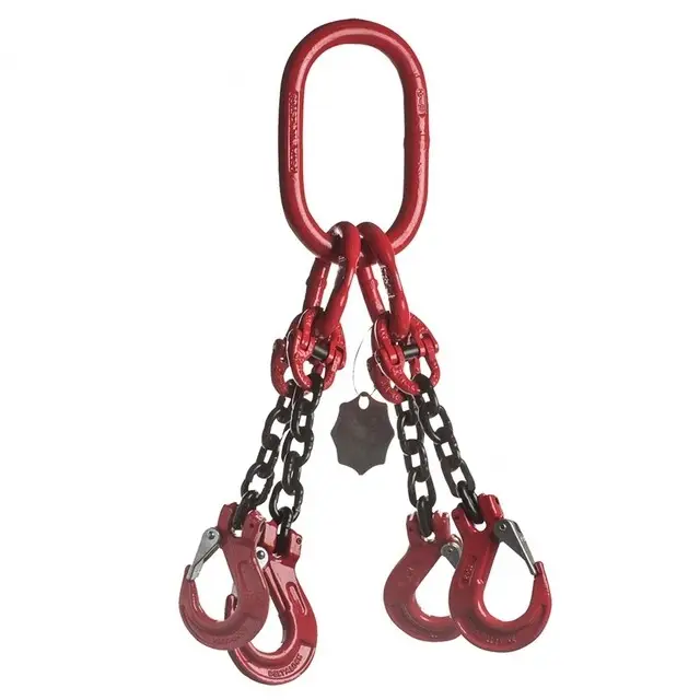 Nu Kopen DELTALOCK Grade 80 Hijsketting 4-sprong - 6 mm x 2 Meter - Gaffelklephaak