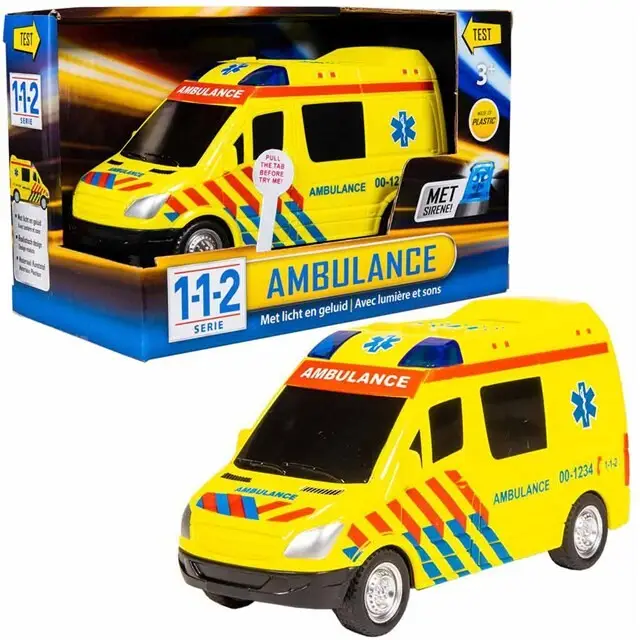 112 Rescue Racers Ambulance met Licht & Geluid Aanbieding