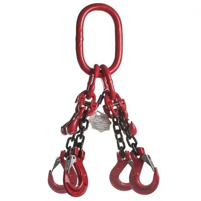 Bestseller DELTALOCK Grade 80 Hijsketting 4-sprong - 6 mm x 3 Meter - Gaffelklephaak En Inkorthaak