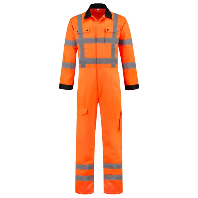 De Boer Overall High Visibility Polyester/Katoen RWS Oranje Maat 66 Trendy