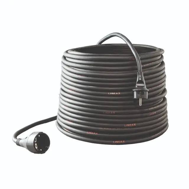 Beste Prijs Verlengkabel 230 Volt 3 x 1.5 mm2 Zwart 25 Meter