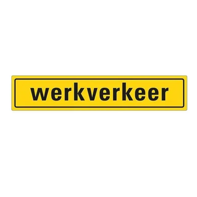 Weekendaanbieding Pickup sticker - Werkverkeer - Reflecterend Klasse 1 - 400x80 mm