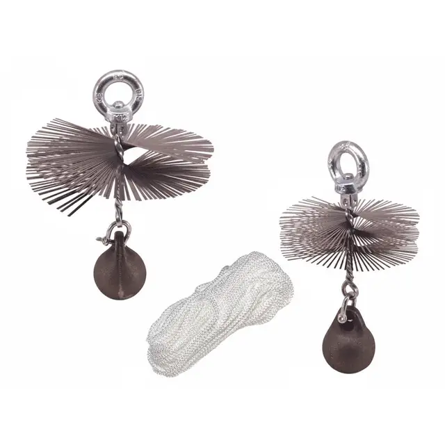 Finale Uitverkoop Schoorsteenveegset - Kogelveger met 3 draadsterren, 150 mm