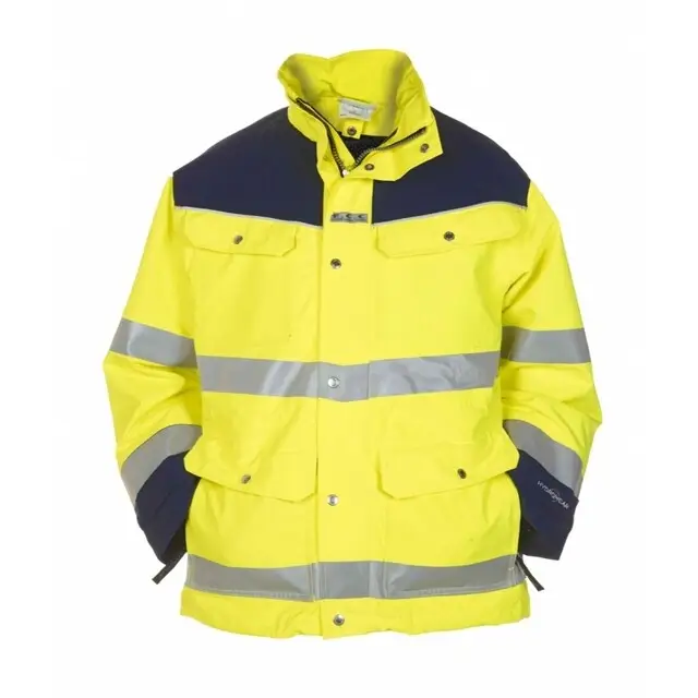 Hydrowear Hi-Vis Parka Jas Feldkirchen Geel/Marine Maat XL Direct Verzonden