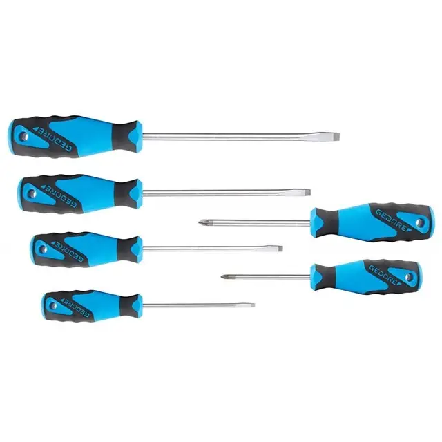 Gedore 3-C Schroevendraaierset- 4 x Gleuf / 2 x PZ Gratis Retour